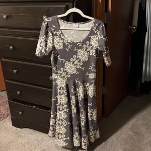 Lularoe Nicole Gold Sparkle Dress